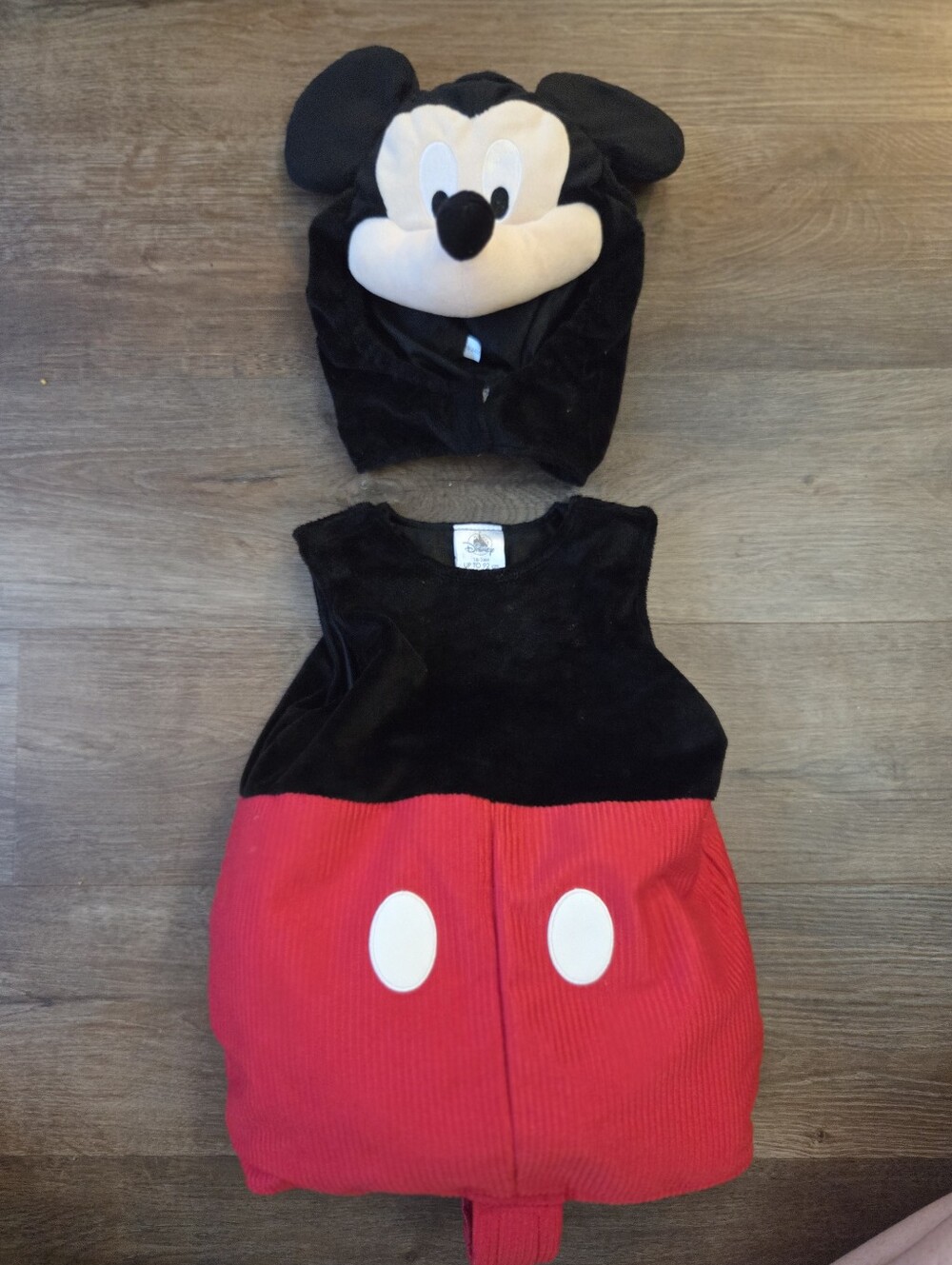 Disney Mickey Mouse Toddler Baby Plush Costume with Hood Size 18-24 months